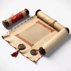 Old Scroll Document Wax Seals 3D model
