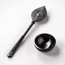 Ornate Celtic Ritual Staff and Bowl 3D model