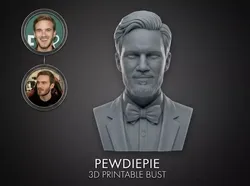 PewDiePie 3D Printable Bust 3D print model
