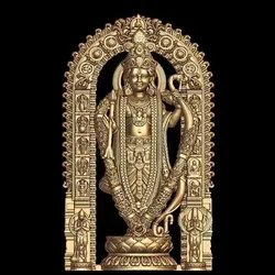 Ram Lalla 3D Model STL - Detailed Lord Ram Idol for 3D Printing | Hindu Temple Decoration