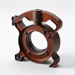 Rusty Industrial Pipe Clamp Valve 3D model