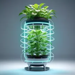 SciFi Illuminated Vertical Garden 3D model