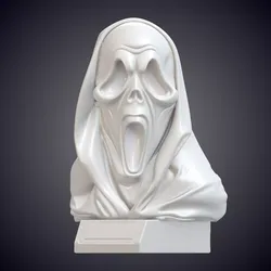 Scream Ghost Face Bust Horror Movie Fan Art Sculpture PM-736 3D print model