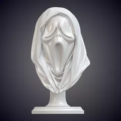 Scream Ghost Face Bust Horror Slasher Art Piece PM-739 3D print model