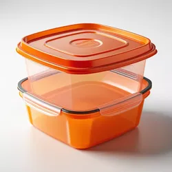 Stackable Orange Food Storage Containers 3D model