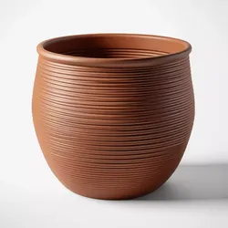 Terracotta Ribbed Planter Pot 3D model