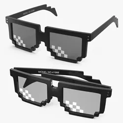 Unisex Square Mosaic Sunglasses 3D model