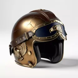 Vintage Aviator Steampunk Helmet 3D model