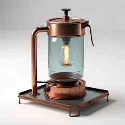Vintage Copper Siphon Coffee Brewer 3D model