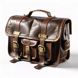 Vintage Leather Satchel Bag 3D model