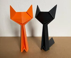 Origami Cat - Free 3D Print Model