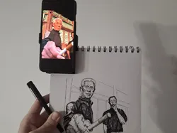 Sketchbook/ Clipboard Phone Holder - Free 3D Print Model