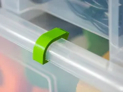Lid clips for the smaller IKEA SAMLA storage boxes