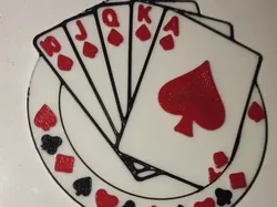 Royal Flush Playing Cards Keychain - Free 3D Print Model