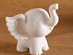 Big-eared elephant Smiling baby elephant - Free 3D Print Model