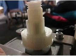 Customizable coupling with a keyed shaft for fitting an M8 motor shaft into trolley wheel