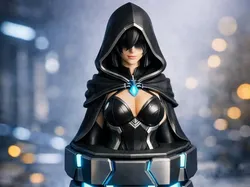 Sci-Fi Assassin Girl Bust | Cyberpunk Rogue Series - Free 3D Print Model