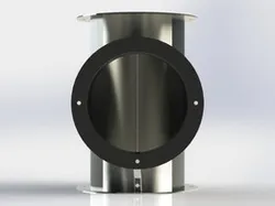 Tee 10 inch Stainless Steel with backflow drain sheet metal