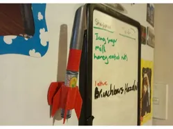 Fridge whiteboard marker holder