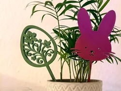 Plant Plug Set Rabbit & Easter Egg  - Free 3D Print Model