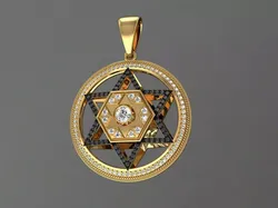 Star of David Pendant  P 0006 3D print model