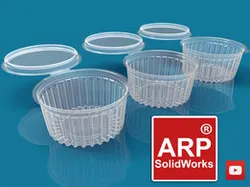 Thermoformed packaging round