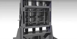 three nozzle vertical plastic molding machine