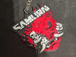 Cyberpunk samurai keychain - Free 3D Print Model