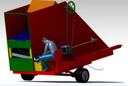 tomato harvesting machinery ( machine récolte tomate)