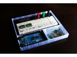 Arduino Mega, Breadboard, and Tray