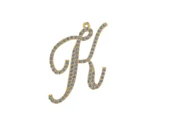 Diamond Script Initial K 3D print model