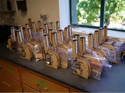 Microscope with iPad attachment