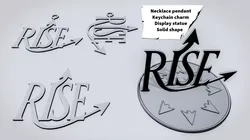RISE Script Sign 3D print model