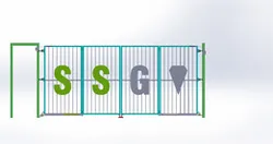 trackless folding gate