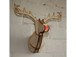 Mounted Rudolph Head