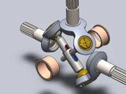 Transmission between three shafts - transmission entre trois axes