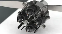 Trebert Four Cylinder Stationary Axial Type Engine