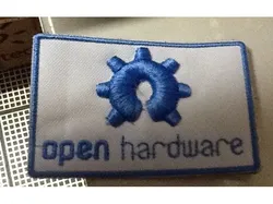 Open hardware logo raised embroidery (3d puff) patch