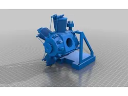 Openscad, 5 Cylinder Radial Engine.