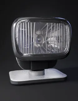 a bike front light start a a square 180x110 mm with a flat bottom and