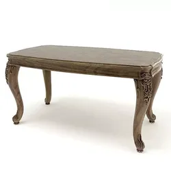 American Wooden Table 3D model