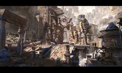 Ancient Temple Ruins Environment 3D Scene Blender 3D model