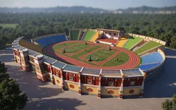 Asian Chinese Tibet gymnasium 3D model