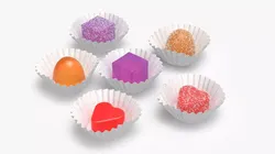 Assorted Gumdrops in Paper Cups Set Multicolor 3D model