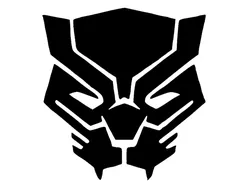 Black Panther emblem stencil