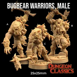 Bugbear Warriors Male | PRESUPPORTED | Dungeon Classics