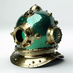 Deep Sea Diving Helmet Steampunk 3D model