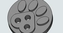 DOG PAW BUTTON by Jorla | Download free STL model | Printables.com