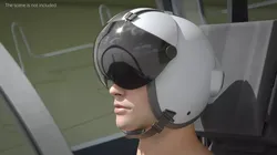 Elbit Systems JHMCS II Aviation Helmet on Male Head 3D model