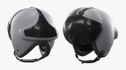 Elbit Systems JHMCS II Pilot Helmet Gray Black 3D model